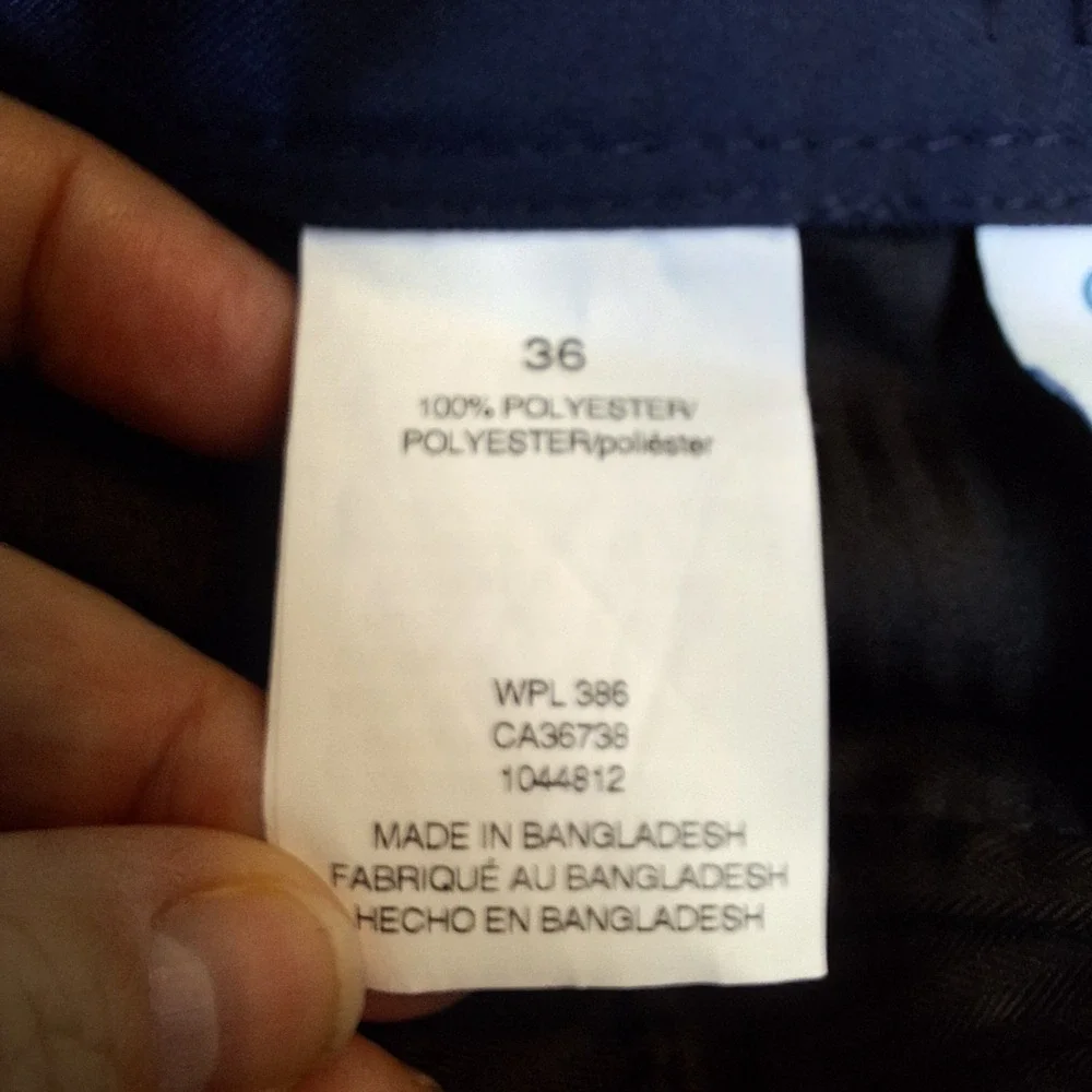 Haggar Mens Cool 18 Pro Golf Shorts Navy Active Size 36 Pleated Front